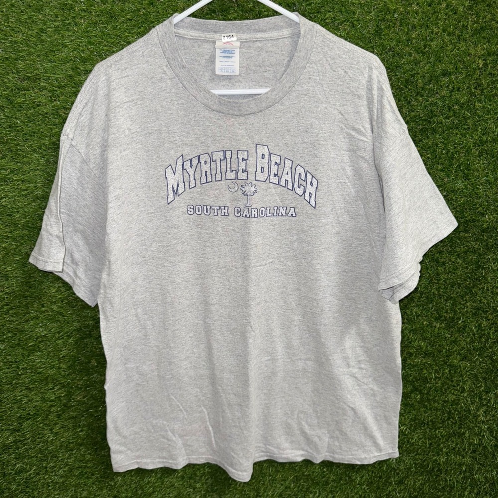 Myrtle‎ Beach South Carolina Gray Delta Pro Weight Mens XL T Shirt Tourist